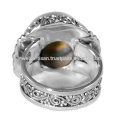 Pierres précieuses d&#39;océan naturel Jasper en argent sterling Vintage Style Design Ring Party Wear Jewelry